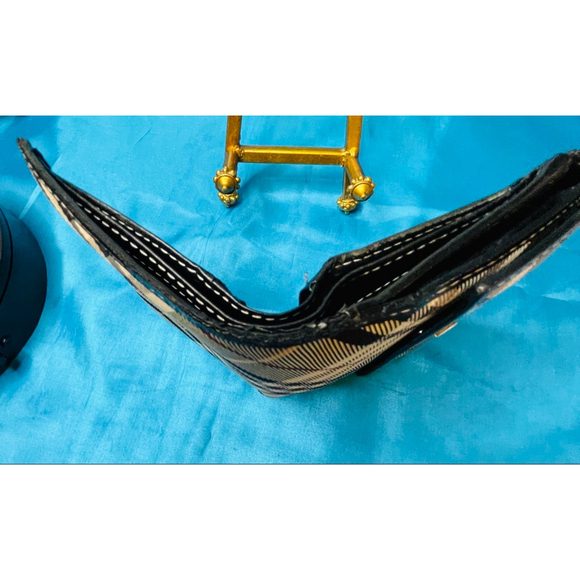 Women's Burberry Blue Label Plaid Wallet Tan/Black One Size - Picture 11 of 15